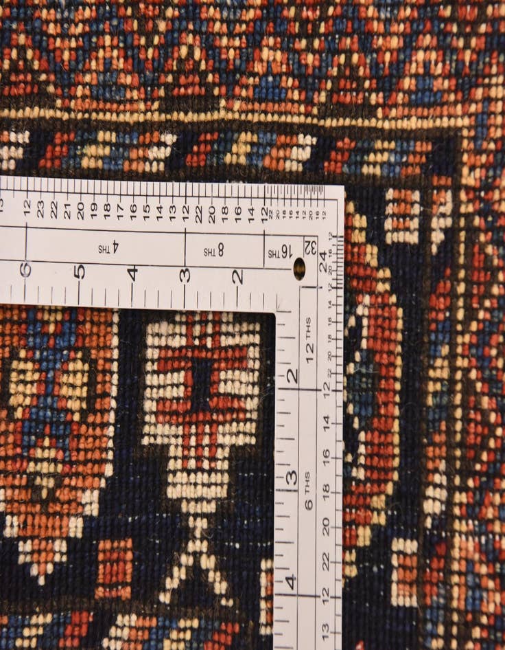 Detail image of  4' 9 x 7' 3  Hand Knotted Afghan Ersari Wool Rug