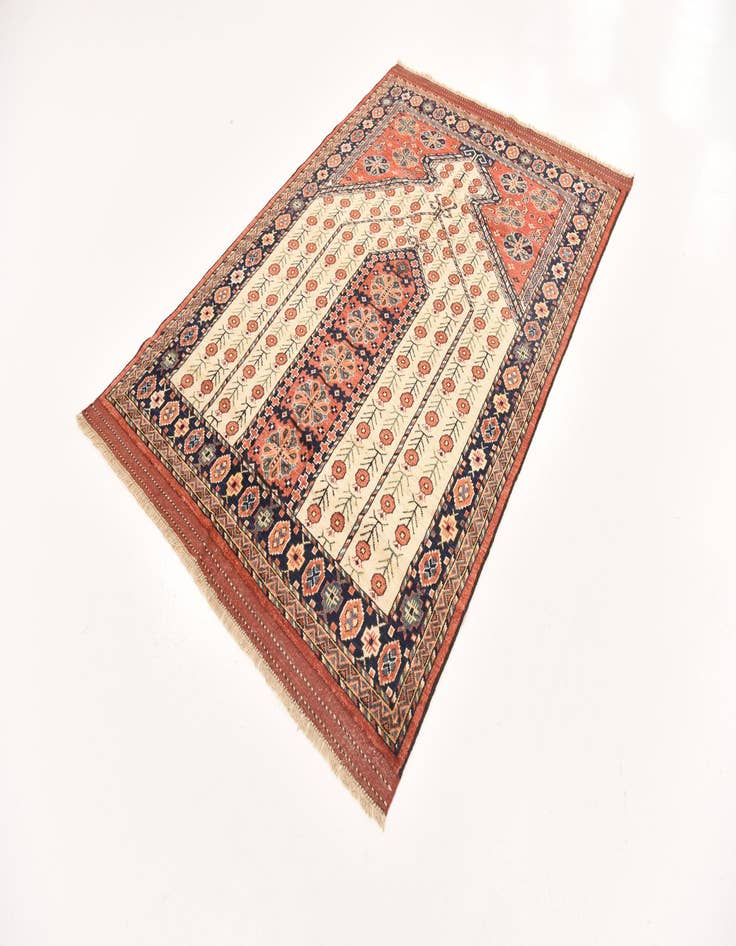 Detail image of  4' 9 x 7' 3  Hand Knotted Afghan Ersari Wool Rug