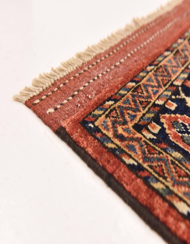 Detail image of  4' 9 x 7' 3  Hand Knotted Afghan Ersari Wool Rug