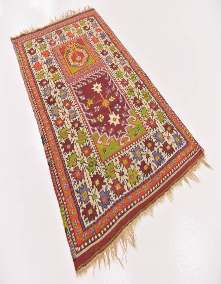 Detail image of  3' 2 x 5' 2  Hand Knotted Anatolian Oriental Wool Rug