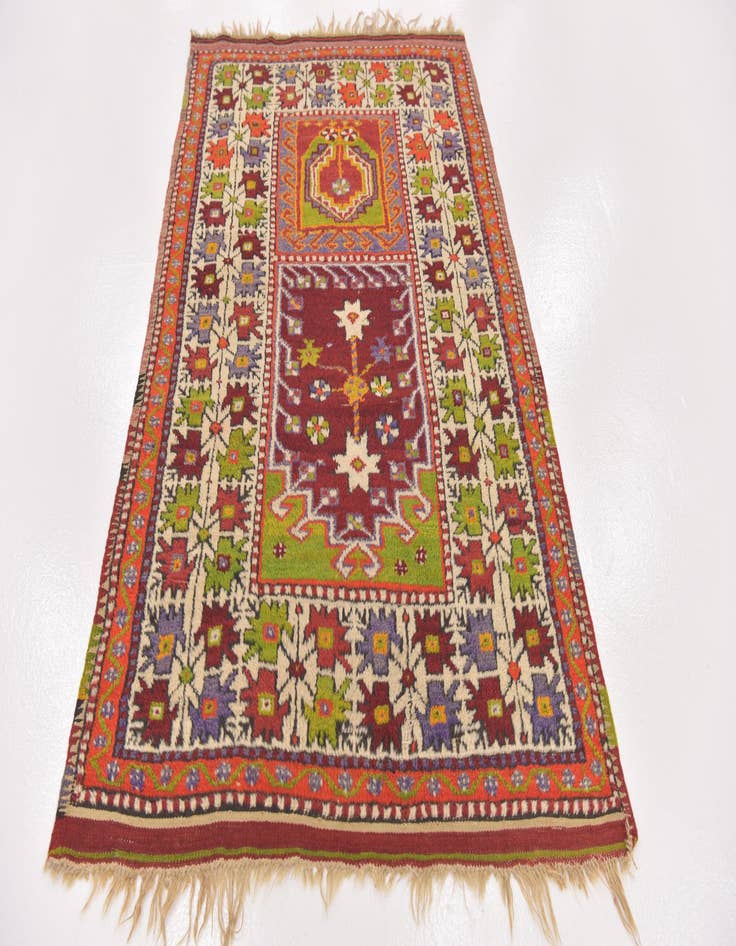 Detail image of  3' 2 x 5' 2  Hand Knotted Anatolian Oriental Wool Rug