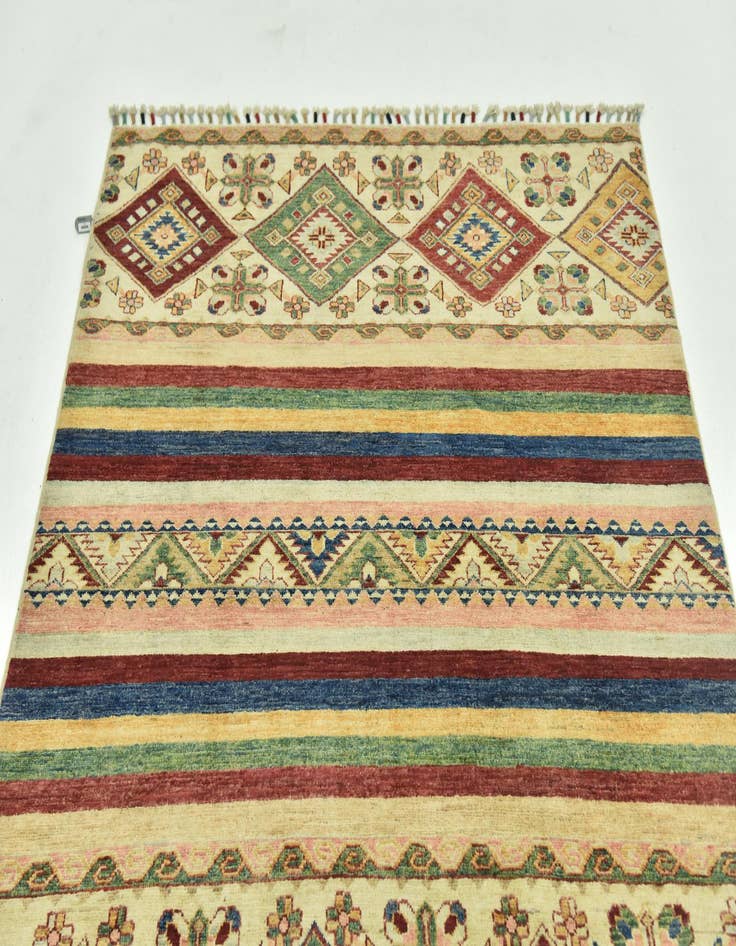 Detail image of  4' 1 x 5' 8  Hand Knotted Ariana Ziegler Rug