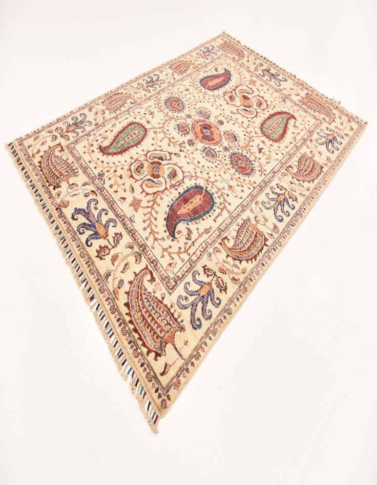 Detail image of  5' 7 x 7' 6  Hand Knotted Ariana Ziegler Rug