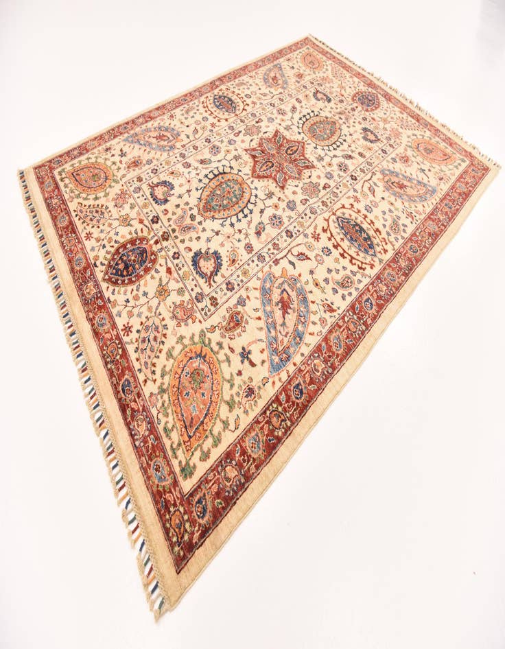 Detail image of  5' 8 x 7' 10  Hand Knotted Ariana Ziegler Rug