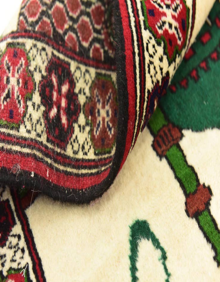 Detail image of  2' 7 x 3' 10  Hand Knotted Balouch Persian Wool Rug
