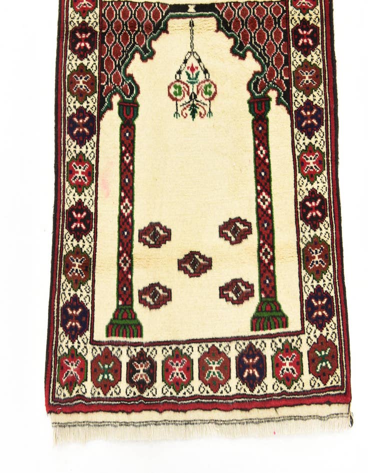 Detail image of  2' 7 x 3' 10  Hand Knotted Balouch Persian Wool Rug