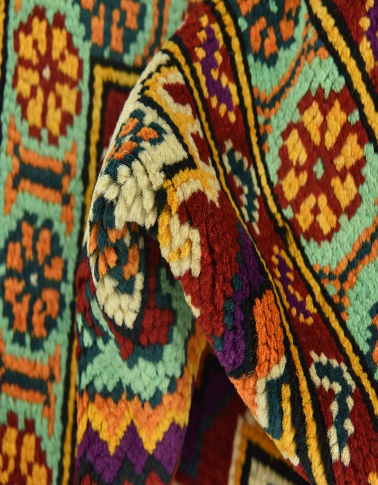 Detail image of  3' 4 x 5'  Hand Knotted Balouch Rug