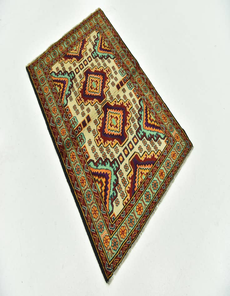 Detail image of  3' 4 x 5'  Hand Knotted Balouch Rug