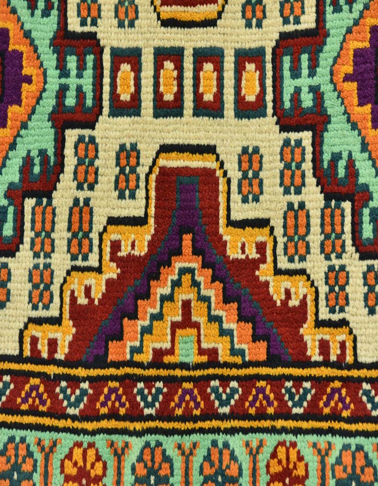 Detail image of  3' 4 x 5'  Hand Knotted Balouch Rug