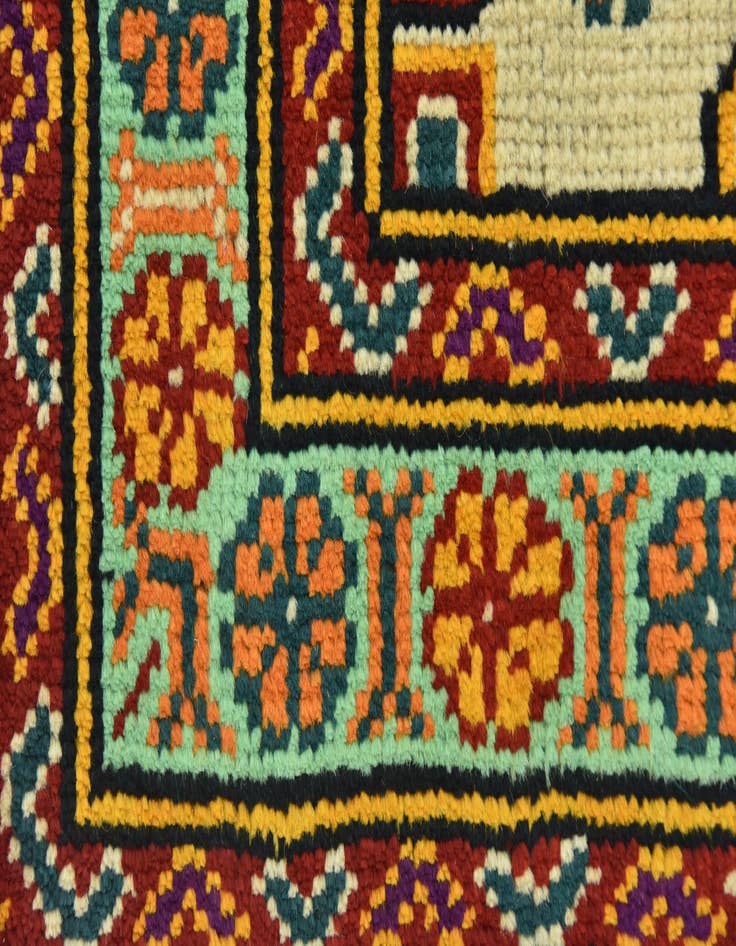 Detail image of  3' 4 x 5'  Hand Knotted Balouch Rug