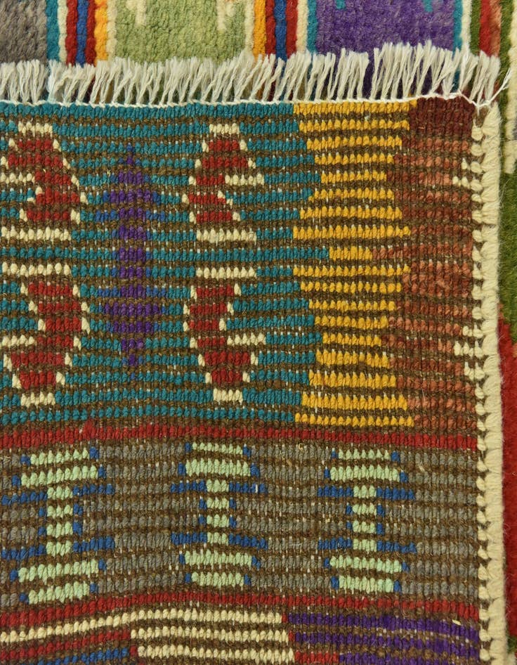 Detail image of  3' 5 x 5' 2  Hand Knotted Balouch Rug