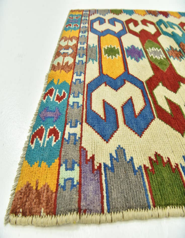 Detail image of  3' 5 x 5' 2  Hand Knotted Balouch Rug