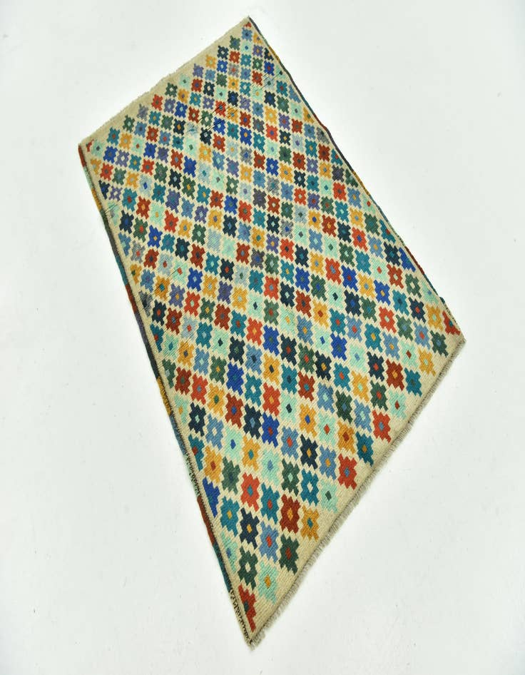 Detail image of  3' 5 x 5'  Hand Knotted Balouch Rug