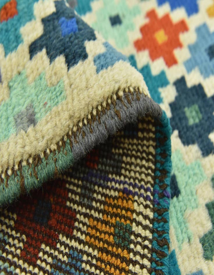 Detail image of  3' 5 x 5'  Hand Knotted Balouch Rug