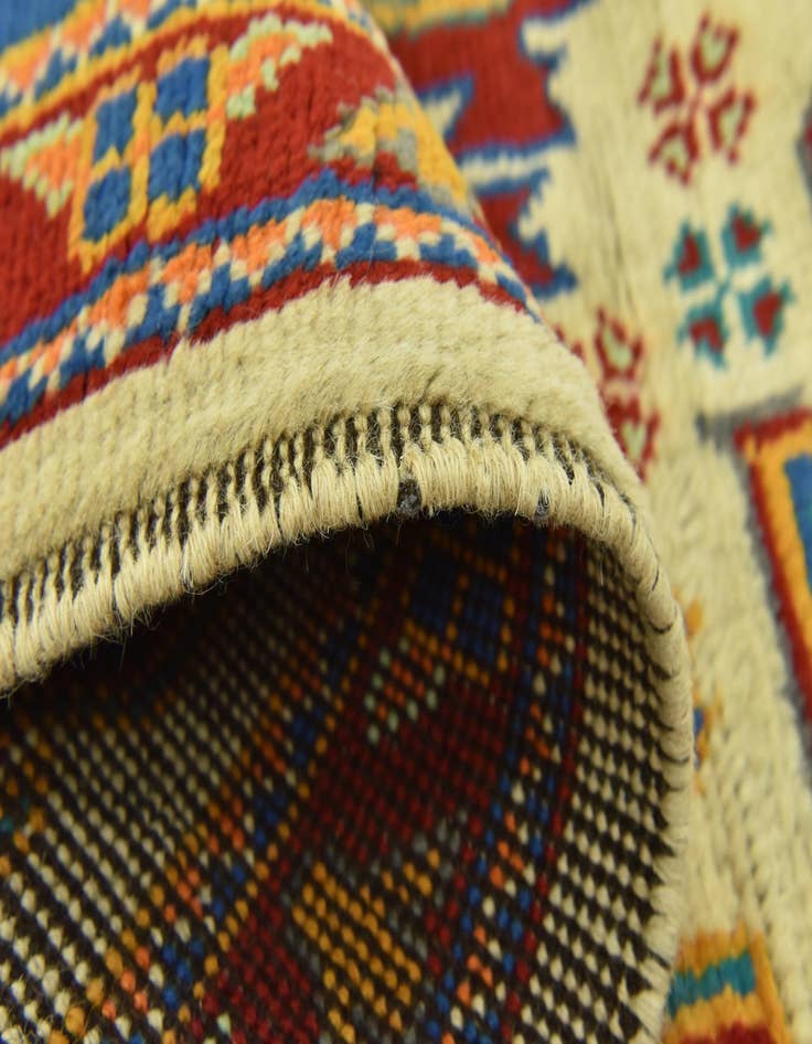 Detail image of  3' 4 x 4' 10  Hand Knotted Balouch Rug