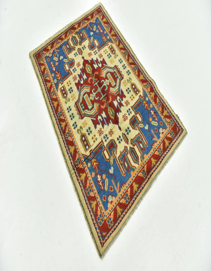 Detail image of  3' 4 x 4' 10  Hand Knotted Balouch Rug