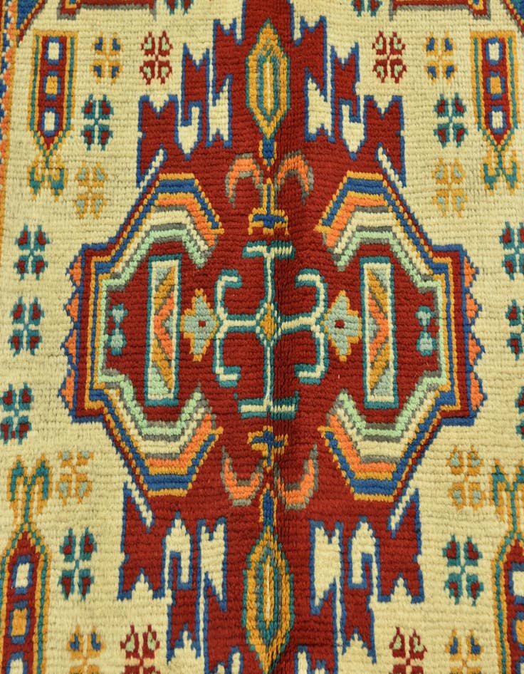 Detail image of  3' 4 x 4' 10  Hand Knotted Balouch Rug