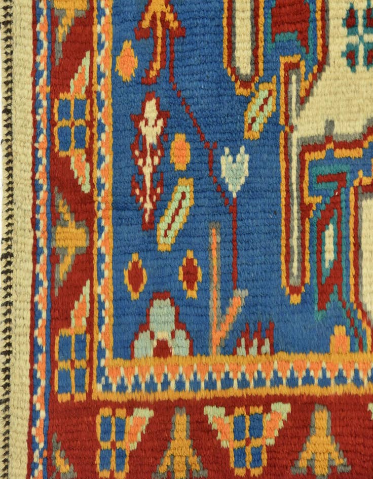 Detail image of  3' 4 x 4' 10  Hand Knotted Balouch Rug