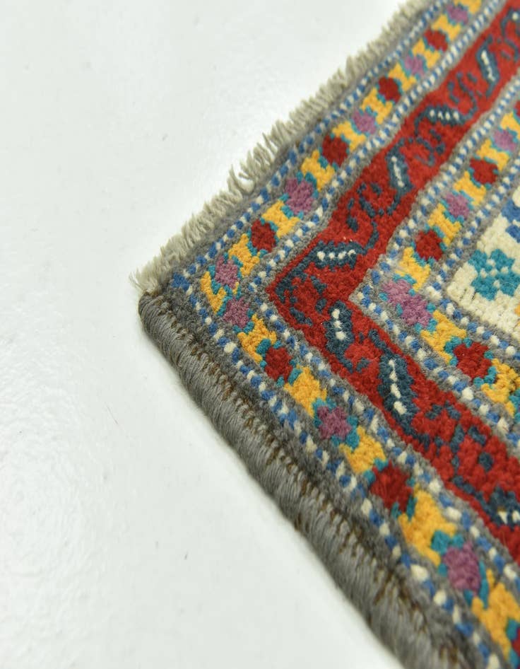Detail image of  3' 5 x 4' 9  Hand Knotted Balouch Rug
