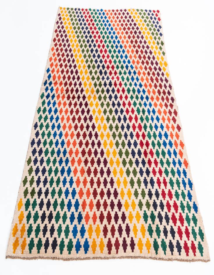 Detail image of  5' 1 x 6' 6  Hand Knotted Balouch Wool Rug