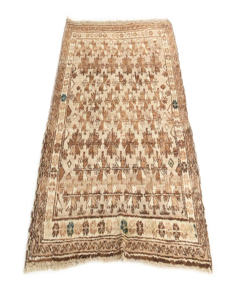 Detail image of  4' 4 x 5' 7  Hand Knotted Balouch Wool Rug