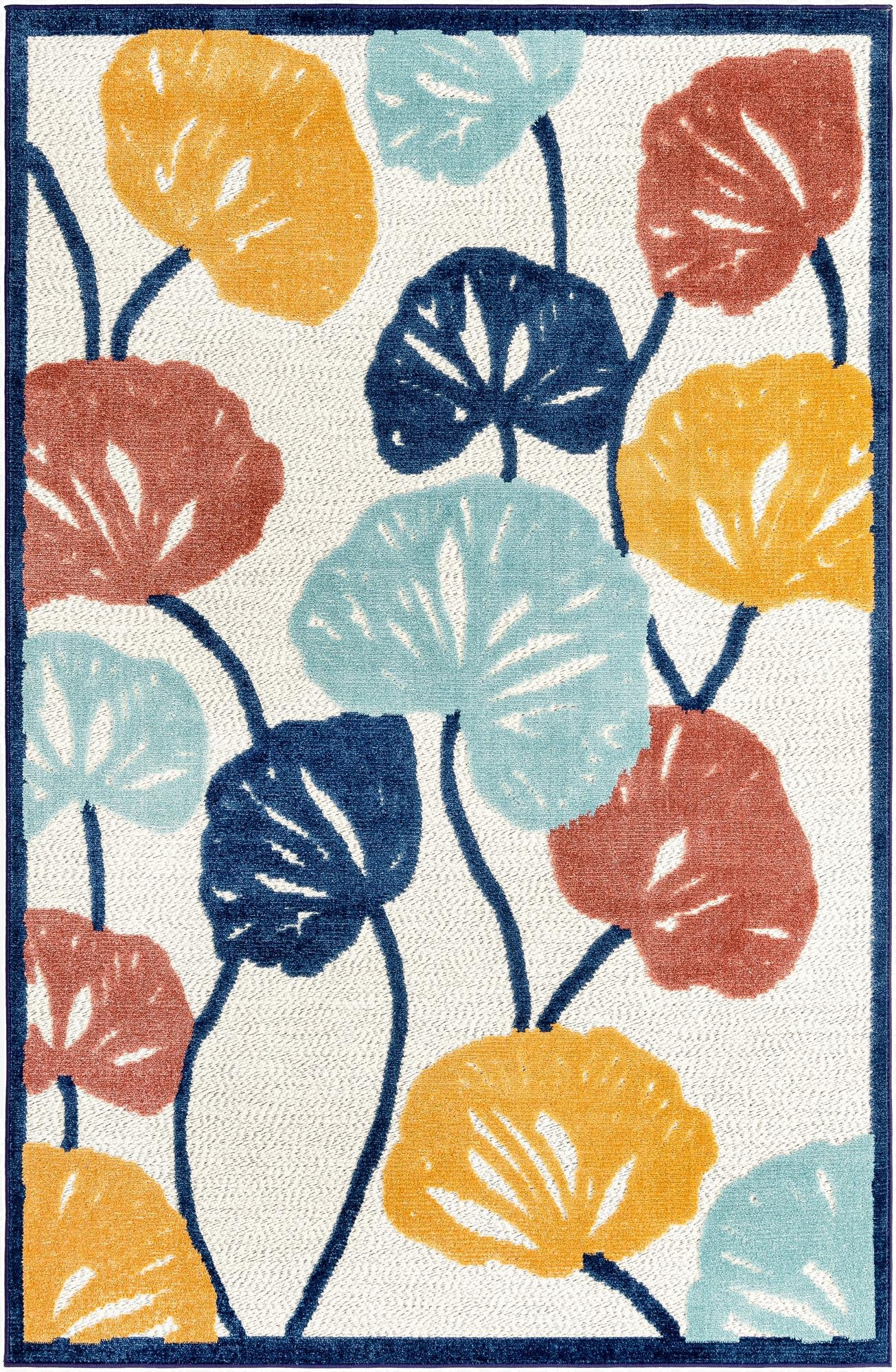  5' 3 x 8'  Washable Belize Indoor / Outdoor Rug