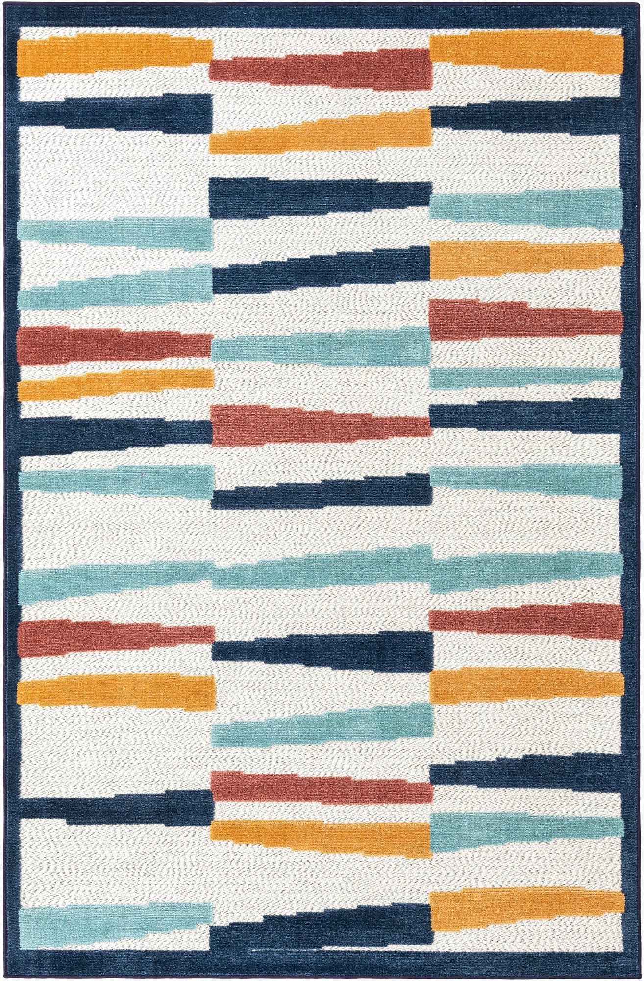  5' 3 x 8'  Washable Belize Indoor / Outdoor Rug
