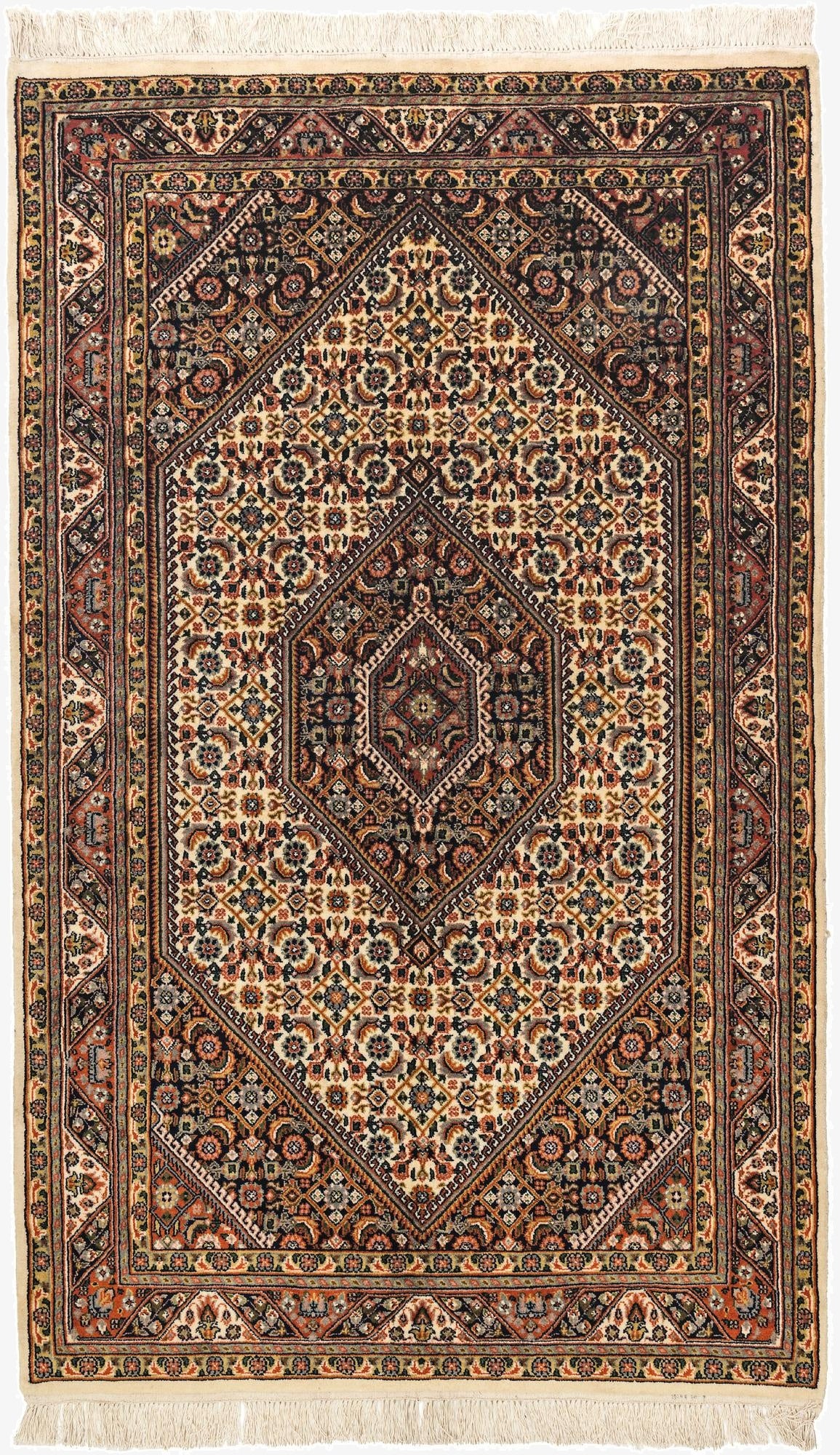  4' 2 x 6' 9  Hand Knotted Bidjar Oriental Wool Rug