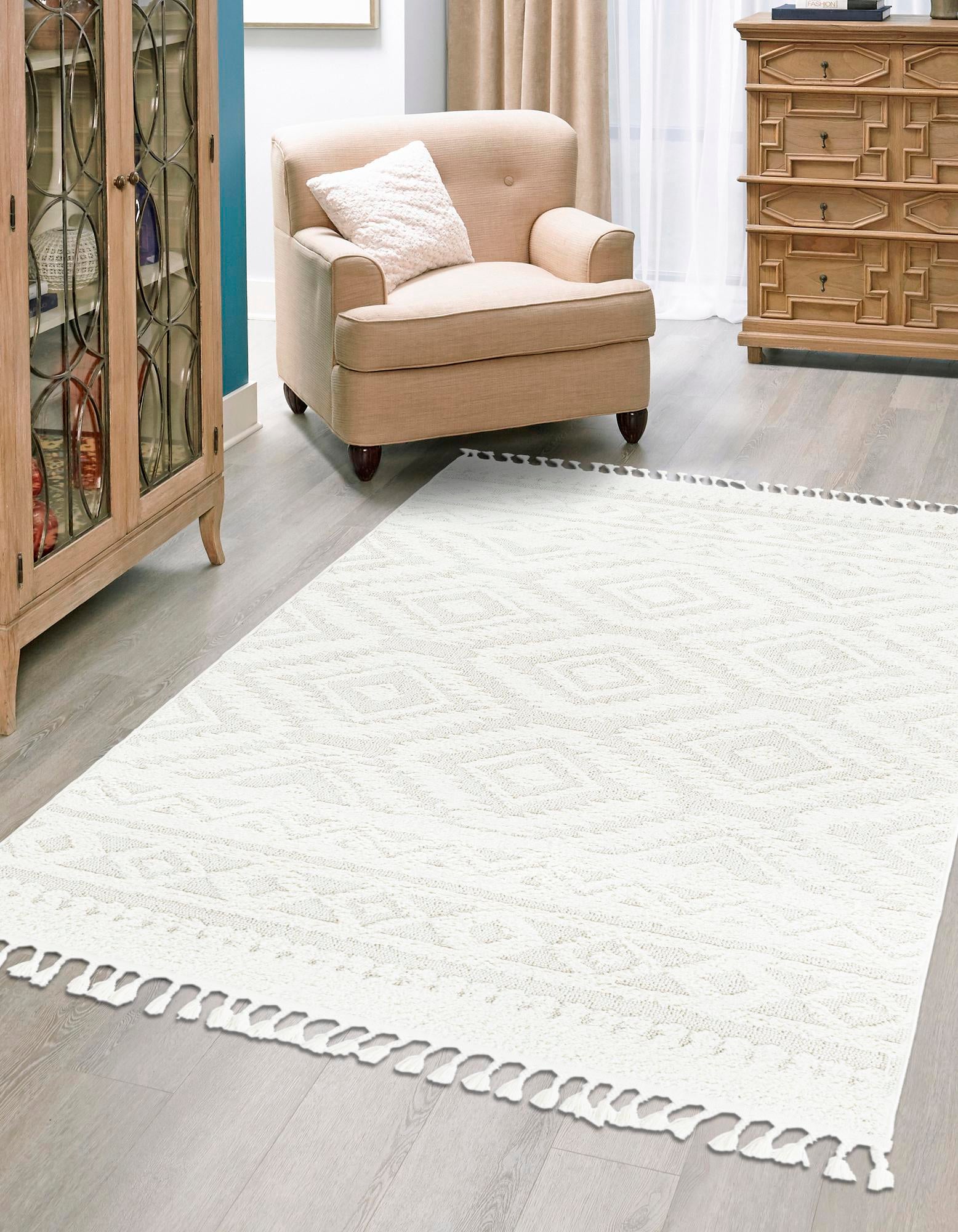 Ivory 6' x 9' Boho Rug | Rugs.com