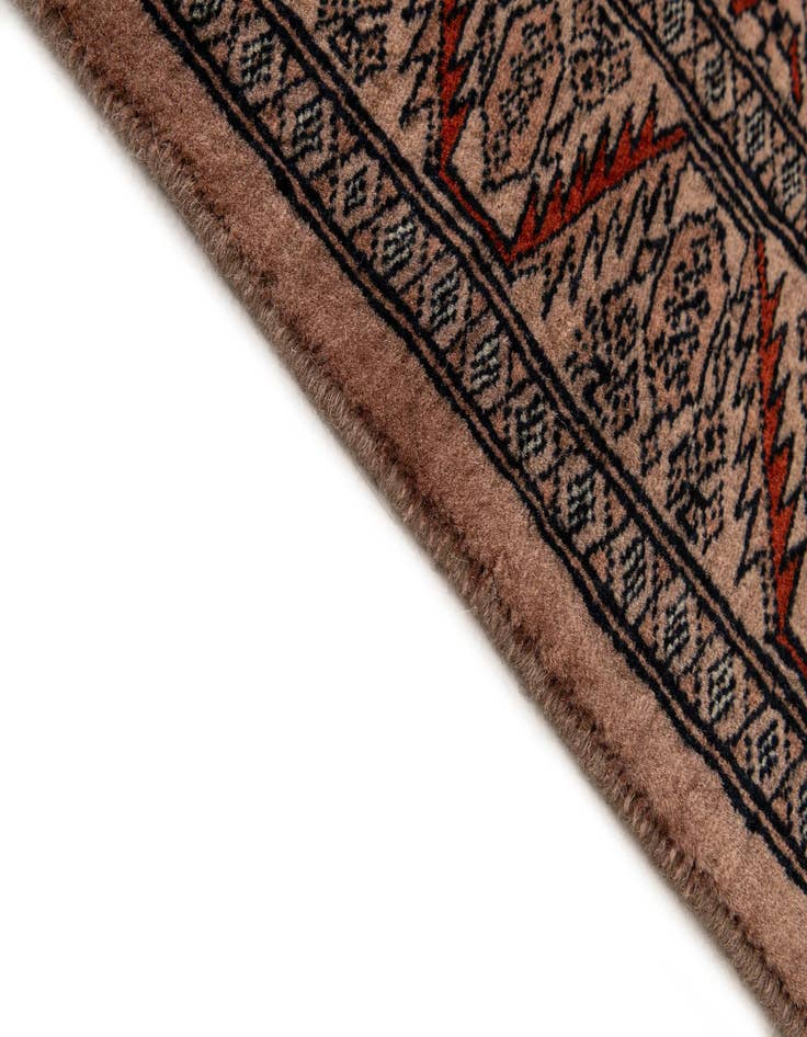 Detail image of  4' 3 x 5' 11  Hand Knotted Bokhara Wool Rug