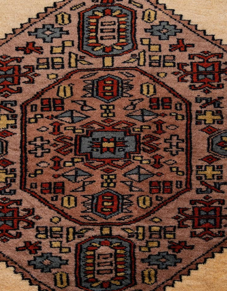 Detail image of  4' 3 x 5' 11  Hand Knotted Bokhara Wool Rug