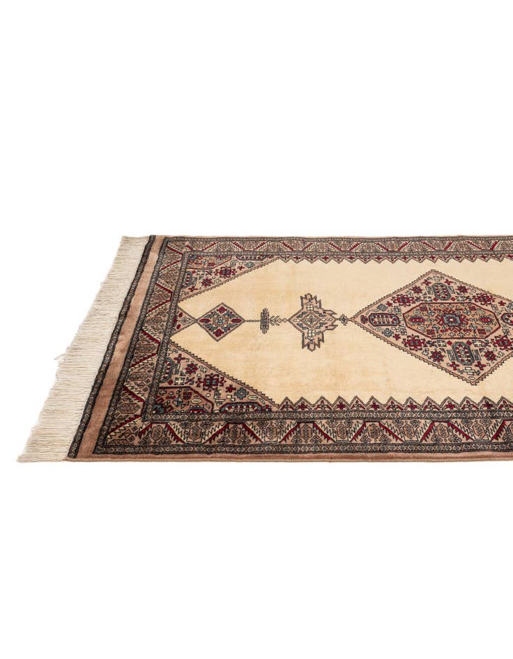 Detail image of  4' 2 x 6' 4  Hand Knotted Bokhara Oriental Wool Rug