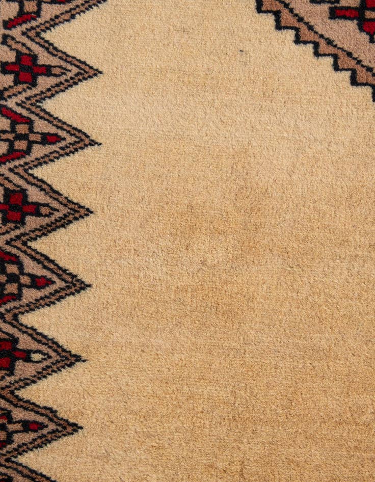 Detail image of  4' 2 x 6' 4  Hand Knotted Bokhara Oriental Wool Rug
