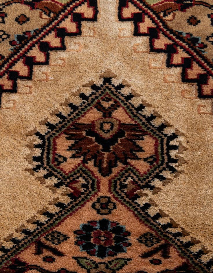 Detail image of  4' 2 x 6' 6  Hand Knotted Bokhara Wool Rug
