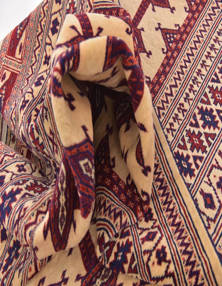 Detail image of 7' 5 x 10' 3 Hand Knotted Bokhara Oriental Wool Rug