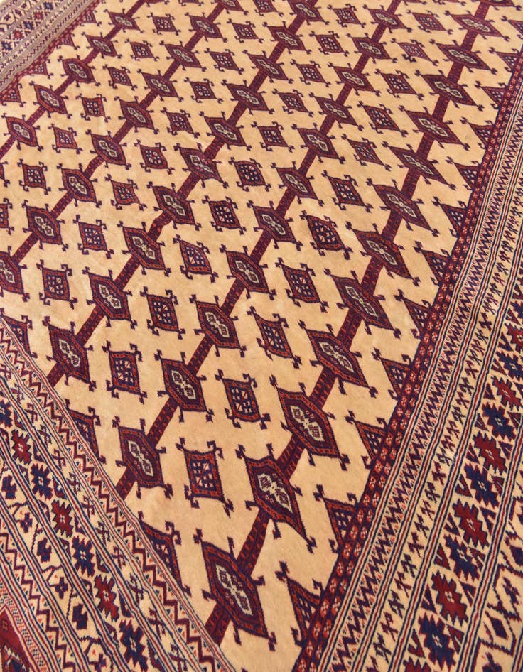 Detail image of 7' 5 x 10' 3 Hand Knotted Bokhara Oriental Wool Rug