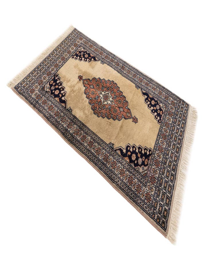 Detail image of  2' 7 x 3' 11  Hand Knotted Bokhara Oriental Wool Rug