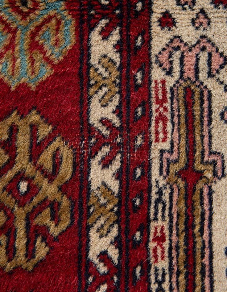 Detail image of  2' 7 x 4' 2  Hand Knotted Bokhara Wool Rug