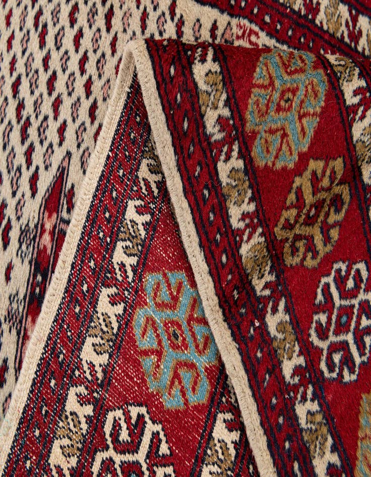 Detail image of  2' 7 x 4' 2  Hand Knotted Bokhara Wool Rug
