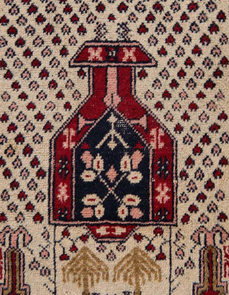 Detail image of  2' 7 x 4' 2  Hand Knotted Bokhara Wool Rug