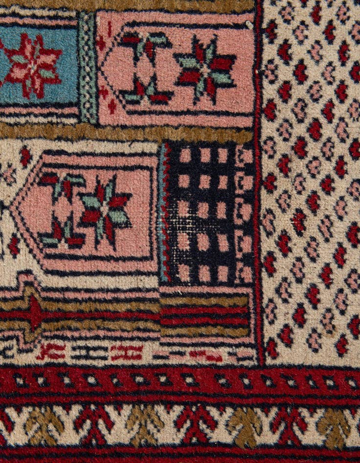 Detail image of  2' 7 x 4' 2  Hand Knotted Bokhara Wool Rug