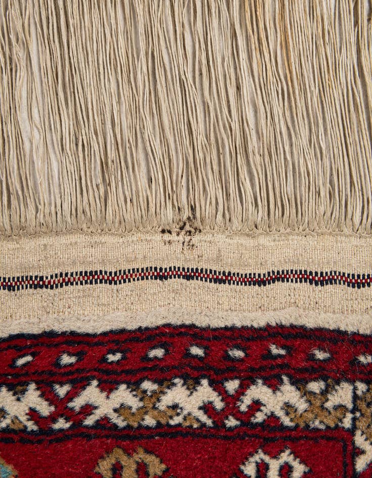Detail image of  2' 7 x 4' 2  Hand Knotted Bokhara Wool Rug