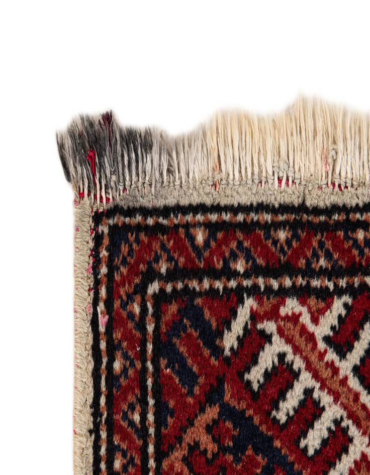 Detail image of  2' 7 x 4' 4  Hand Knotted Bokhara Oriental Wool Rug