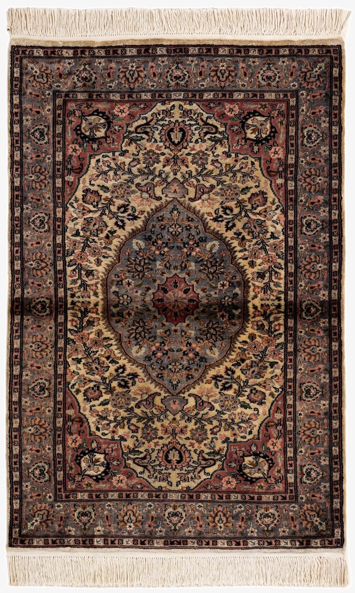  3' 2 x 4' 9  Hand Knotted Bokhara Oriental Rug