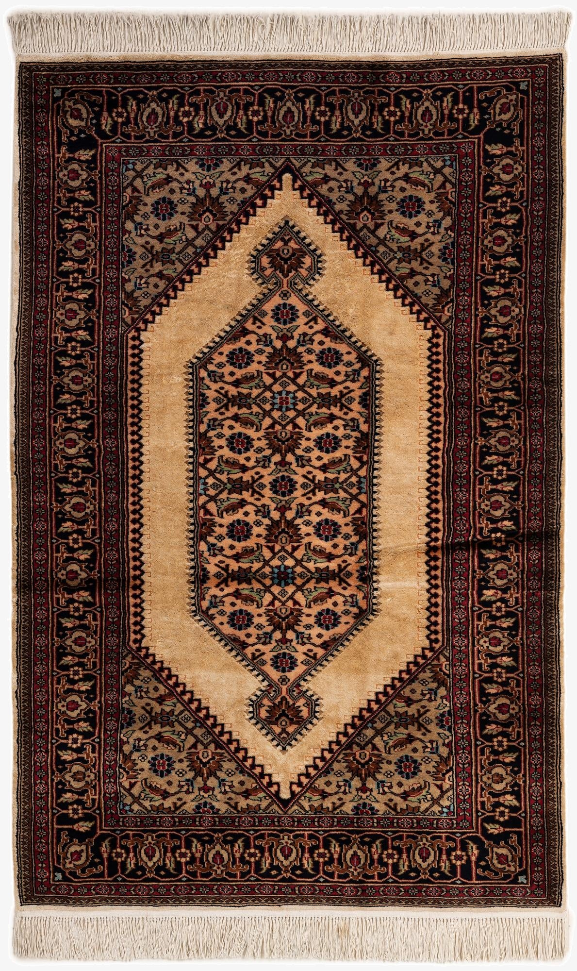  4' 2 x 6' 6  Hand Knotted Bokhara Wool Rug