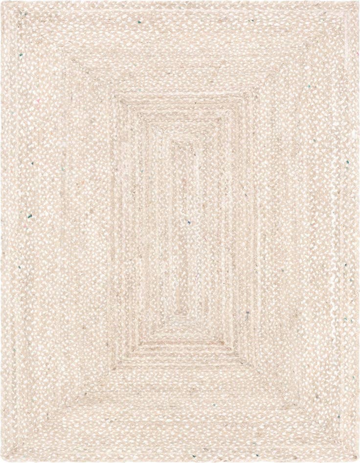 Detail image of  6' 1 x 9'  Hand Braided Chindi Rug