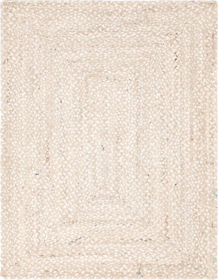 Detail image of  4' 1 x 6' 1  Hand Braided Chindi Rug