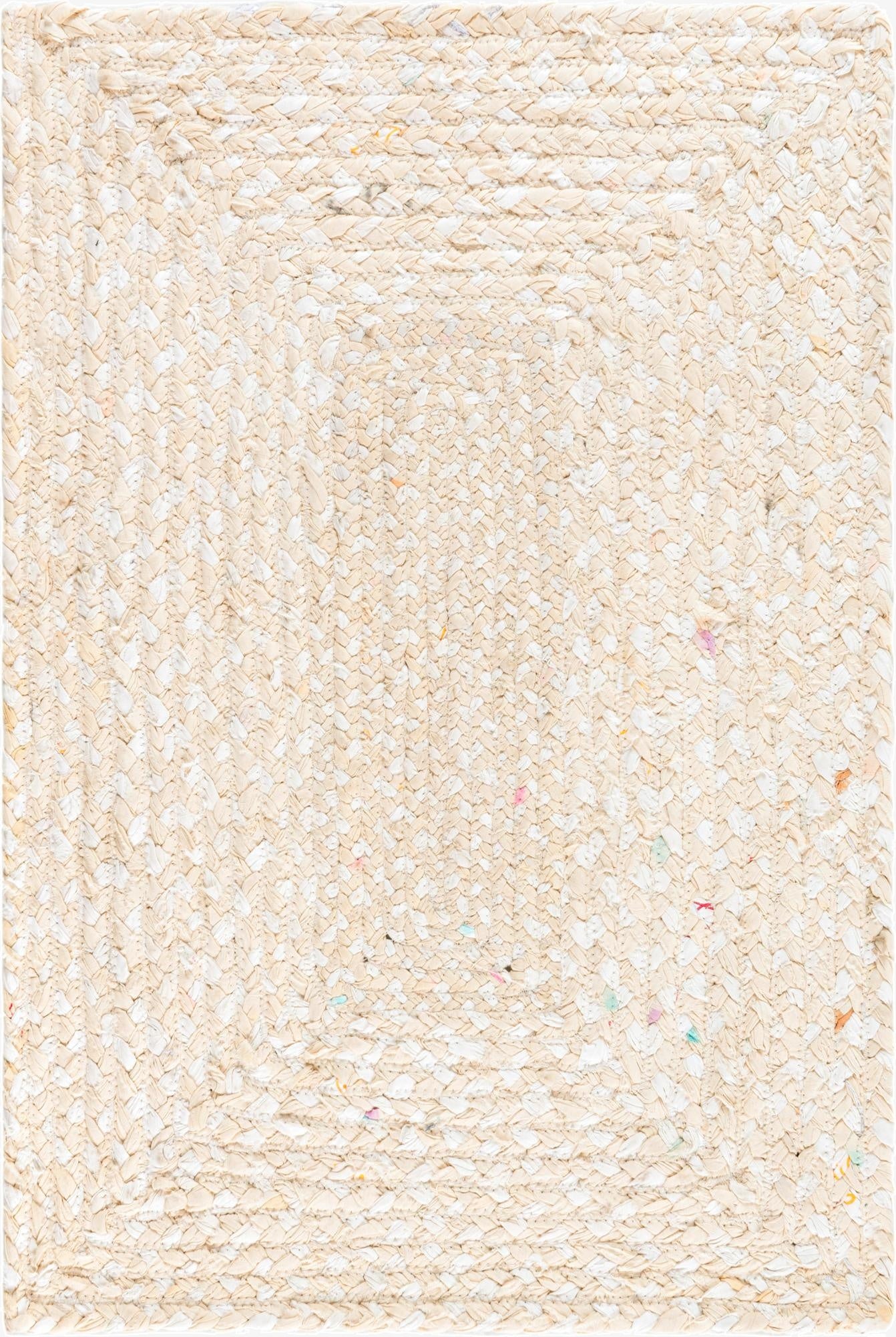  2' x 3' 1  Hand Braided Chindi Rug