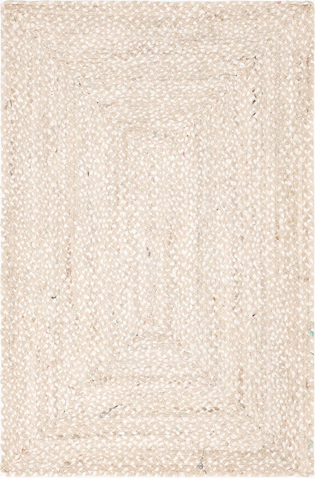  4' 1 x 6' 1  Hand Braided Chindi Rug