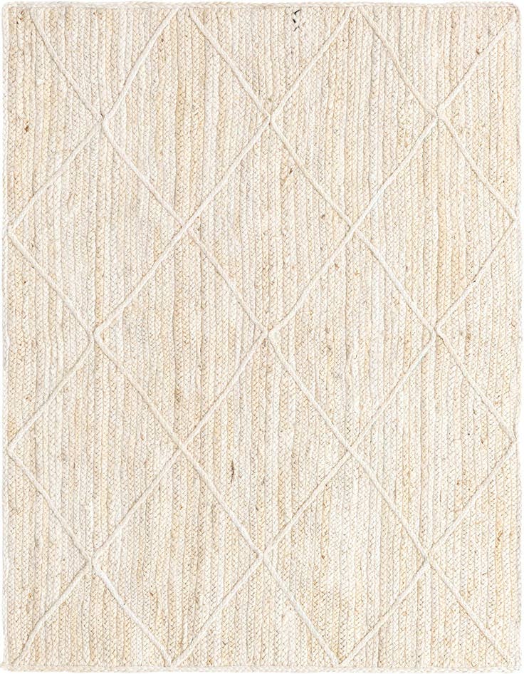 Detail image of  4' 1 x 6' 1  Hand Braided Jute Rug